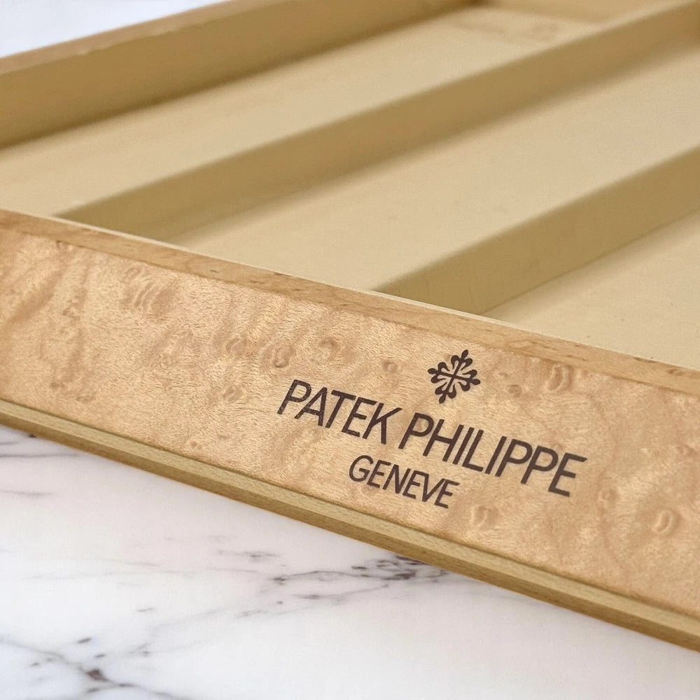 PATEK PHILIPPE MAPLE WOOD SHOWCASE PRESENTATION TRAY