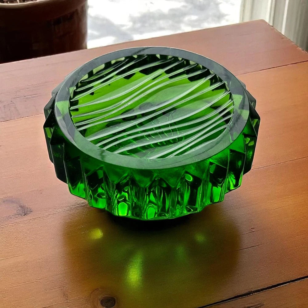 ROLEX TRIPLOCK CROWN PAPERWEIGHT – GREEN CRYSTAL, RARE BASELWORLD