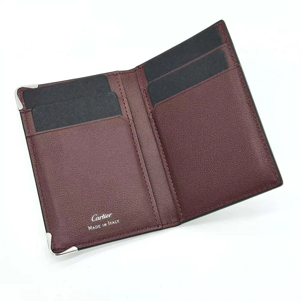 CARTIER BLACK CALFSKIN QUAD CARDHOLDER FOR CARDS | MUST DE CARTIER CARD WALLET