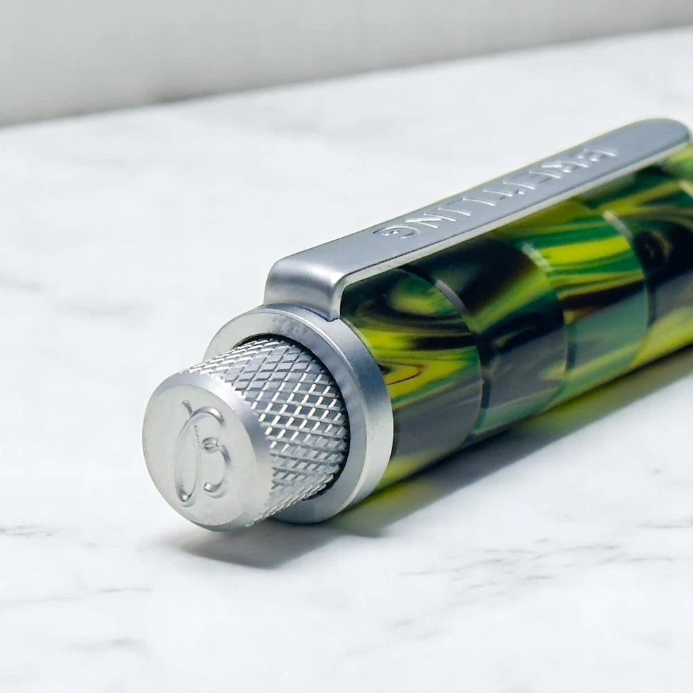 BREITLING MOSAIC VERDANT BALLPOINT PEN YELLOW & GREEN MARBLE DESIGN