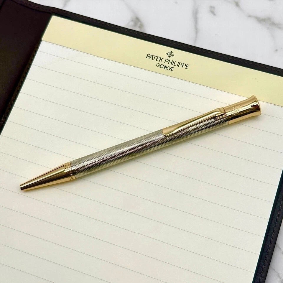 PATEK PHILIPPE SILVER SCRIPTED PEN GRAF VON FABER-CASTELL WEAVE RARE VIP AD GIFT