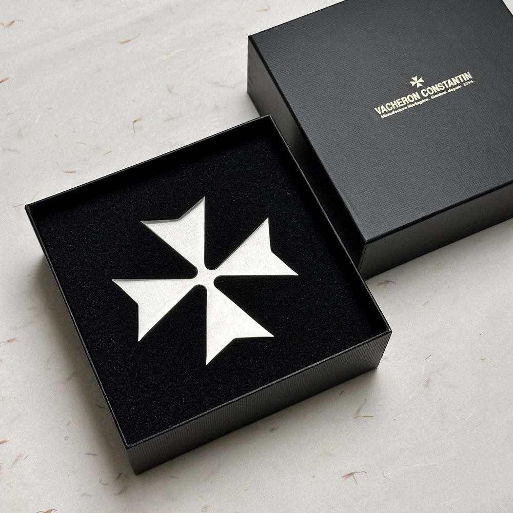 VACHERON CONSTANTIN MALTE CROSS PAPERWEIGHT, SWISS STAINLESS STEEL