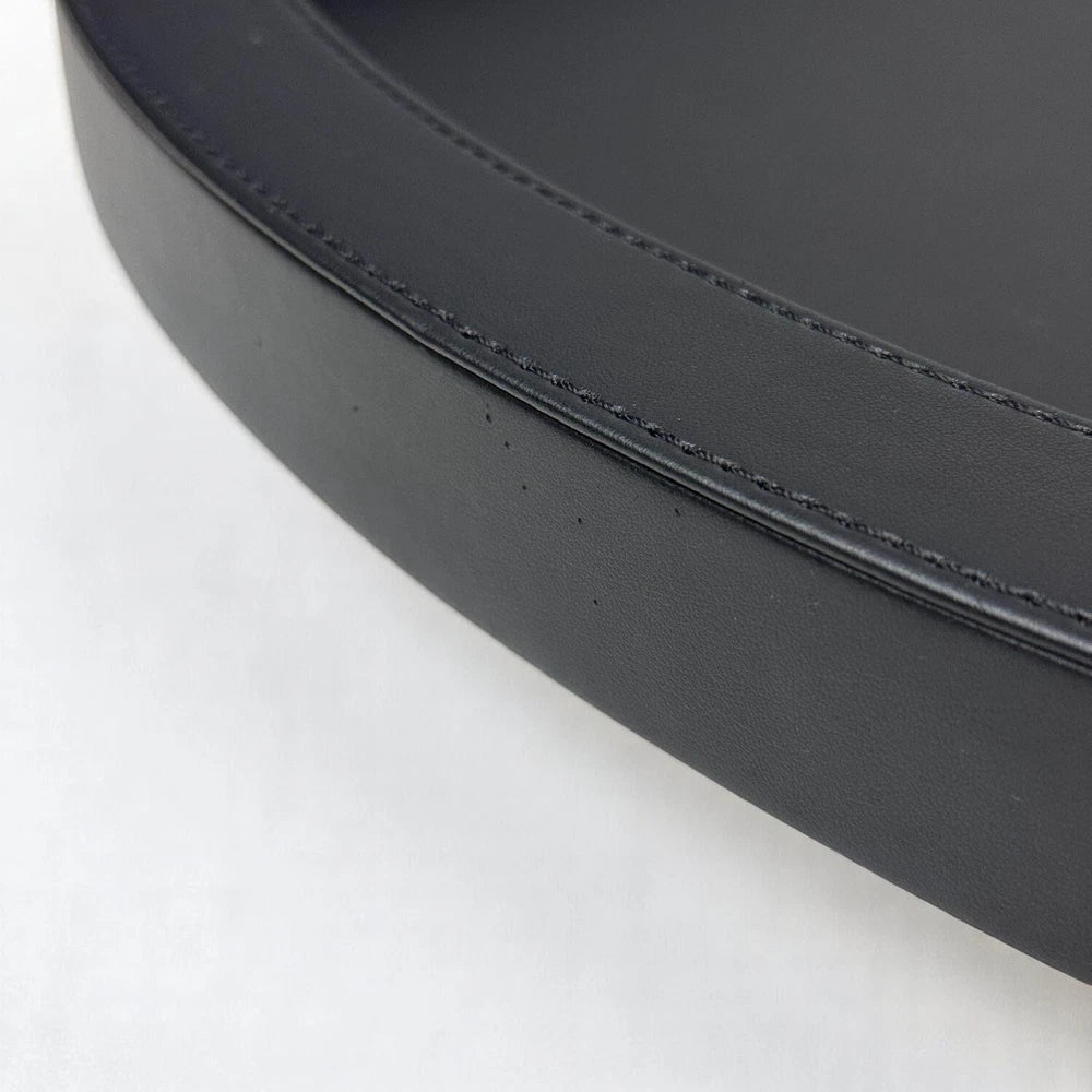 RICHARD MILLE NOIR LEATHER WATCH PRESENTATION TRAY – LUXURY DISPLAY ACCESSORY