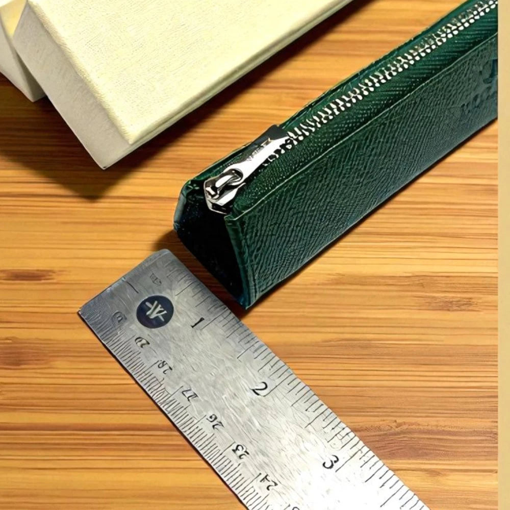 ROLEX GREEN LEATHER PEN POUCH – VIP AD GIFT | ELEGANT PENCIL HOLDER