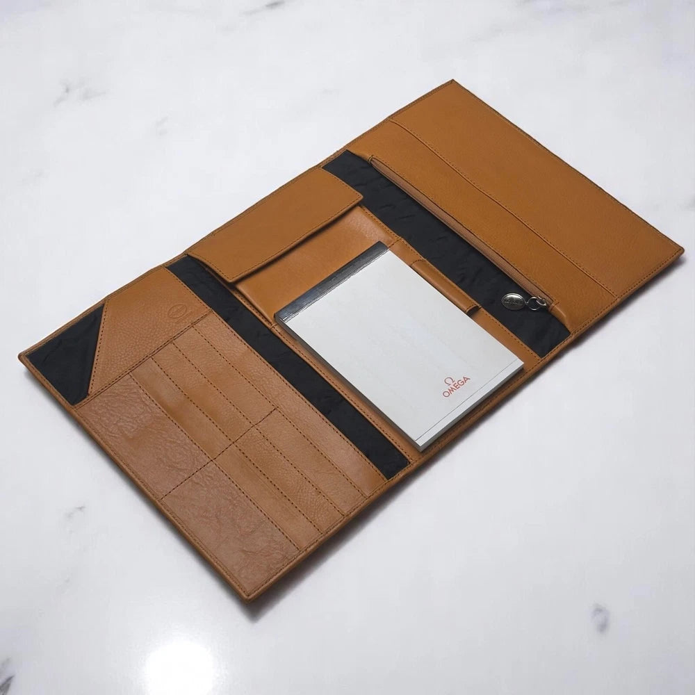 OMEGA SCHEDONI LEATHER 150TH ANNIVERSARY WALLET – VINTAGE VIP COLLECTOR’S SET