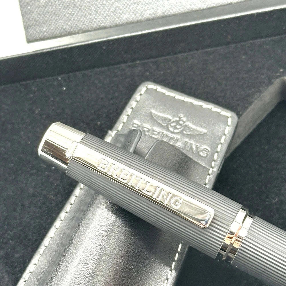BREITLING LUXURY ROLLERBALL PEN WITH LEATHER CASE AD VIP GIFT