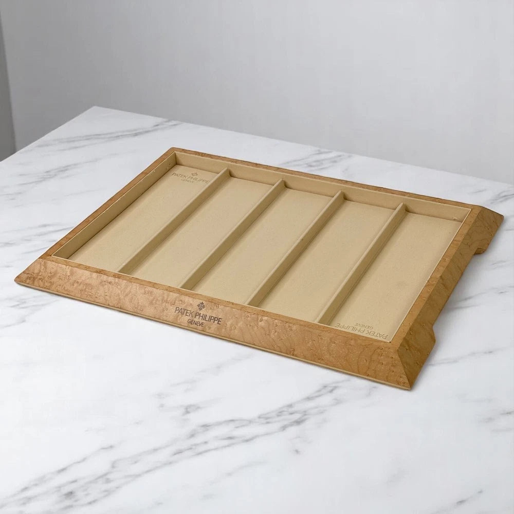 PATEK PHILIPPE MAPLE WOOD SHOWCASE PRESENTATION TRAY