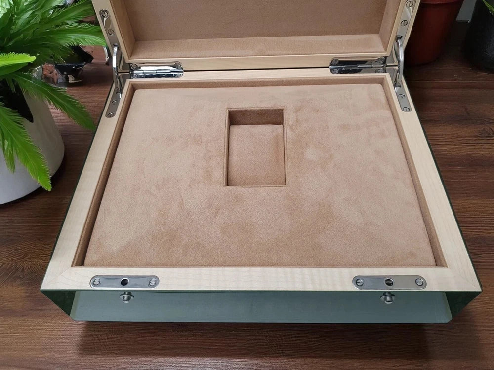 ROLEX WOODEN WATCH BOX – GREEN BIG CROWN, AUTHENTIC & RARE