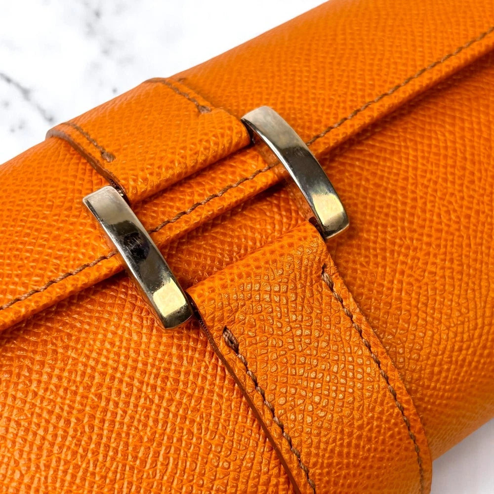 ROLEX VINTAGE SAFFIANO LEATHER 4-WATCH ROLL – COGNAC – ITALY VIP BOXED AD GIFT