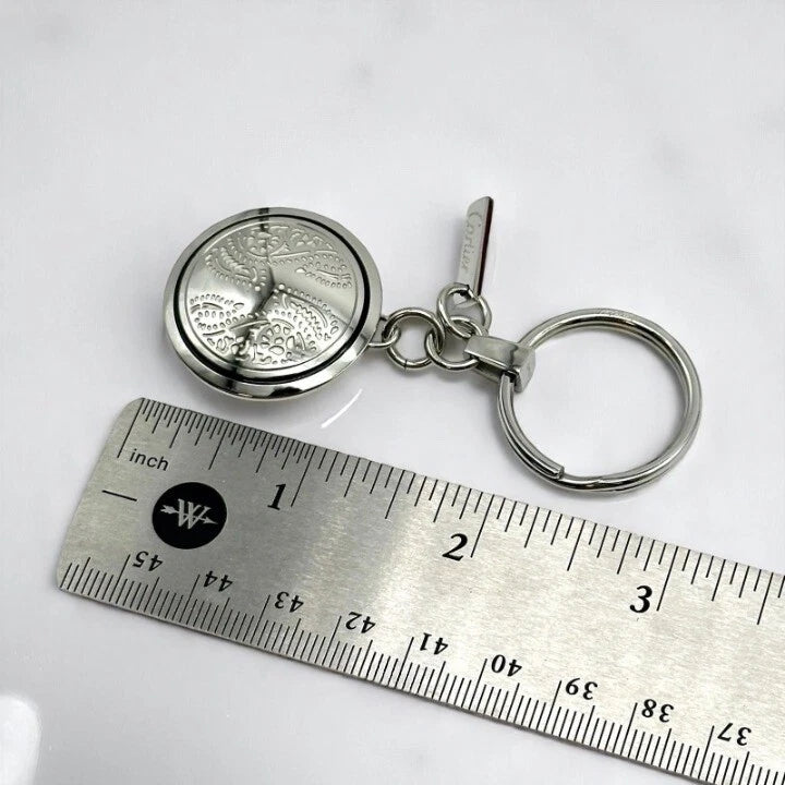CARTIER TREE OF LIFE SILVER MEDALLION KEYCHAIN – VIP DEALER EXCLUSIVE GIFT