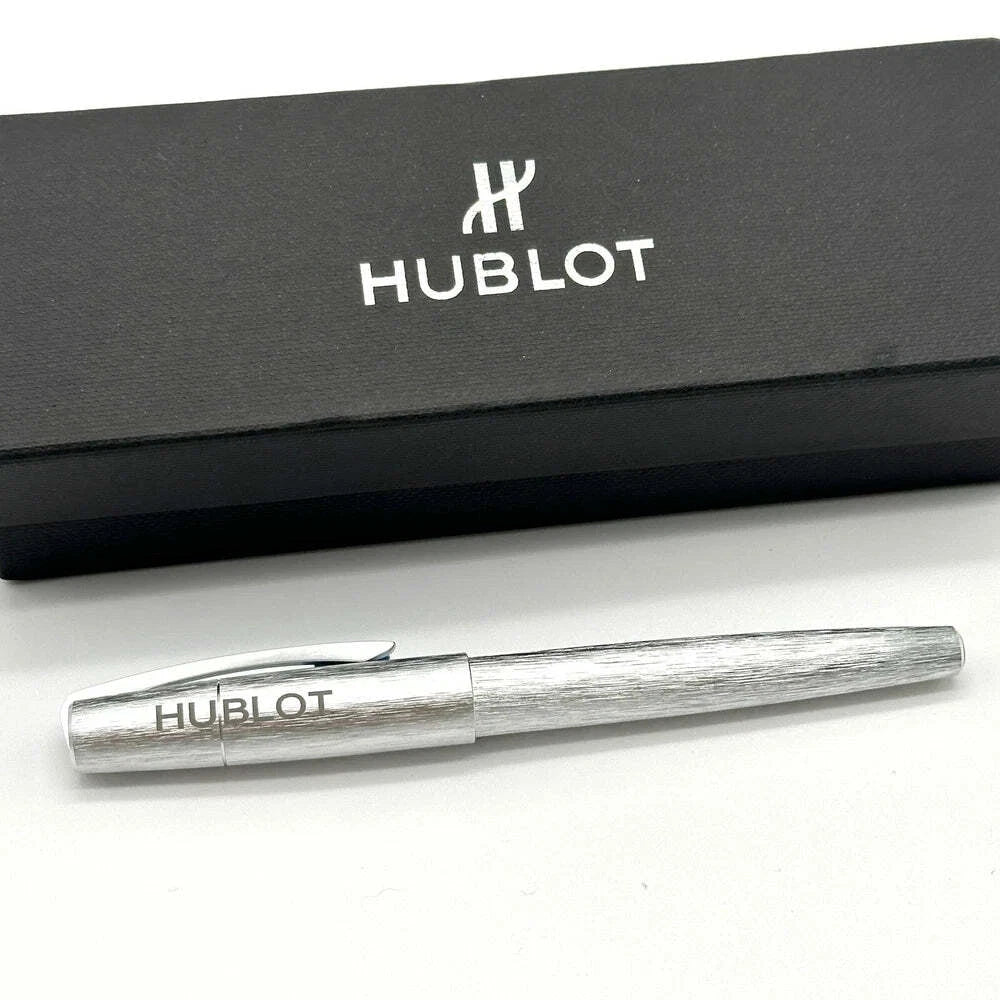 HUBLOT BRUSHED STEEL SIGNATURE ROLLERBALL PEN - AD VIP GIFT