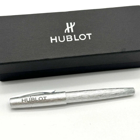 HUBLOT BRUSHED STEEL SIGNATURE ROLLERBALL PEN - AD VIP GIFT