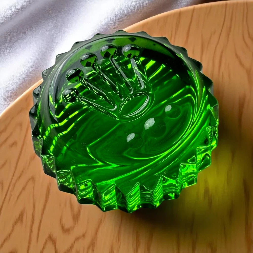 ROLEX TRIPLOCK CROWN PAPERWEIGHT – GREEN CRYSTAL, RARE BASELWORLD