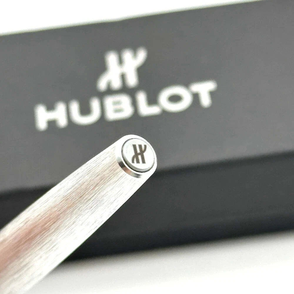 HUBLOT BRUSHED STEEL SIGNATURE ROLLERBALL PEN - AD VIP GIFT