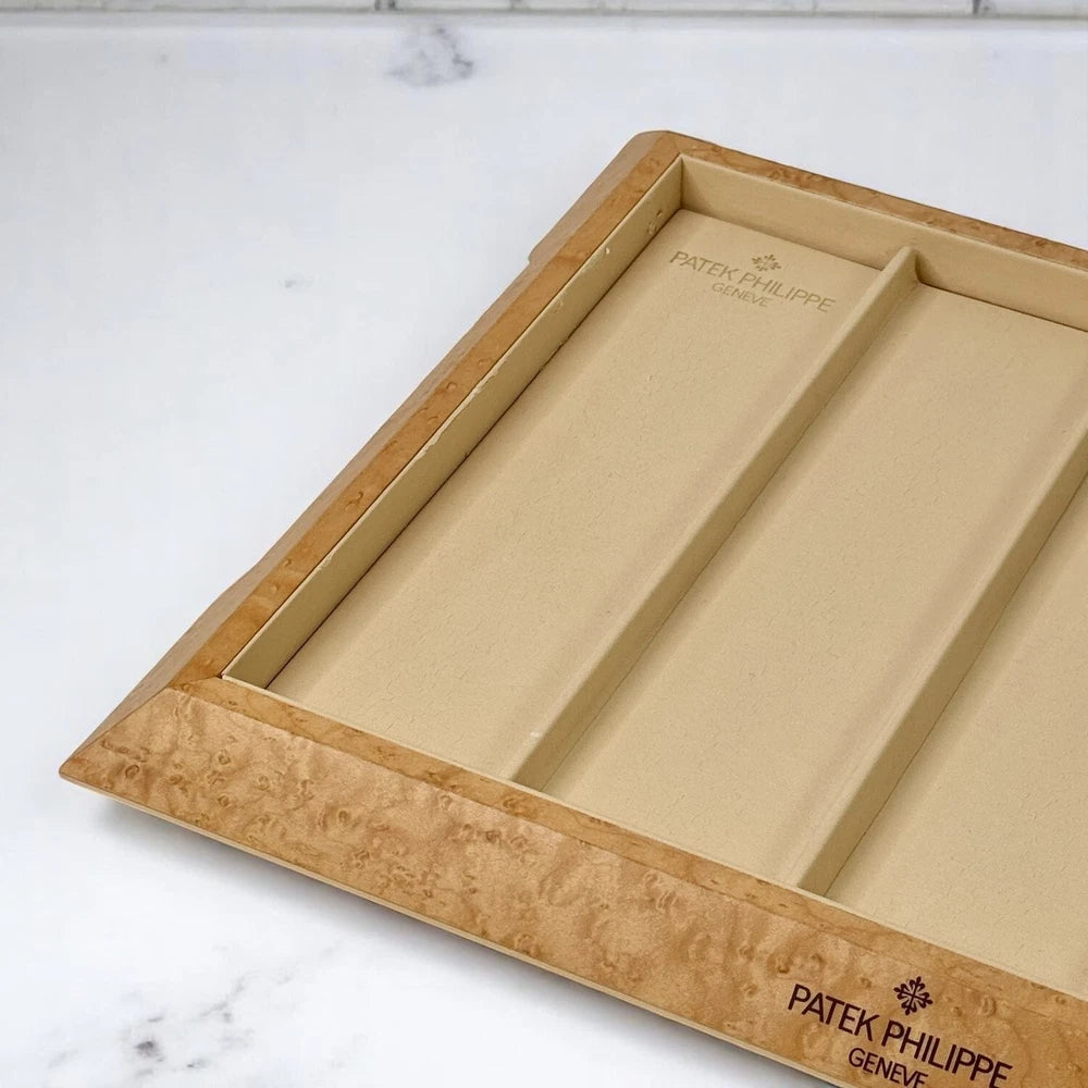 PATEK PHILIPPE MAPLE WOOD SHOWCASE PRESENTATION TRAY