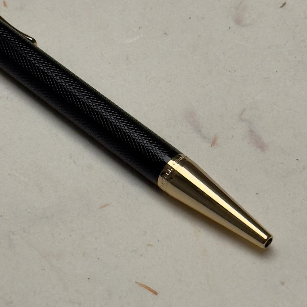 PATEK PHILIPPE BLACK BALLPOINT PEN WITH LEATHER POUCH AND BOX