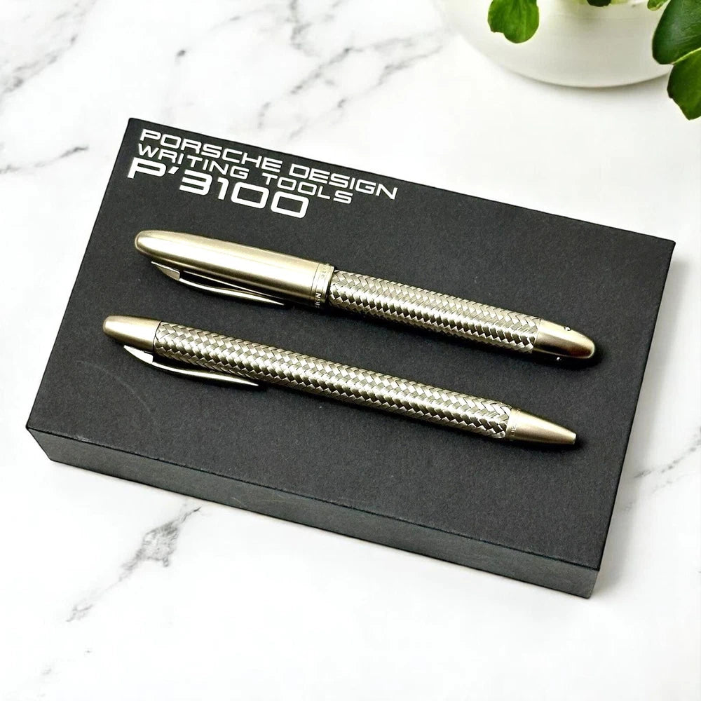 PORSCHE DESIGN P3100 COLLECTION TEC FLEX BALLPOINT | ROLLERBALL PEN SET