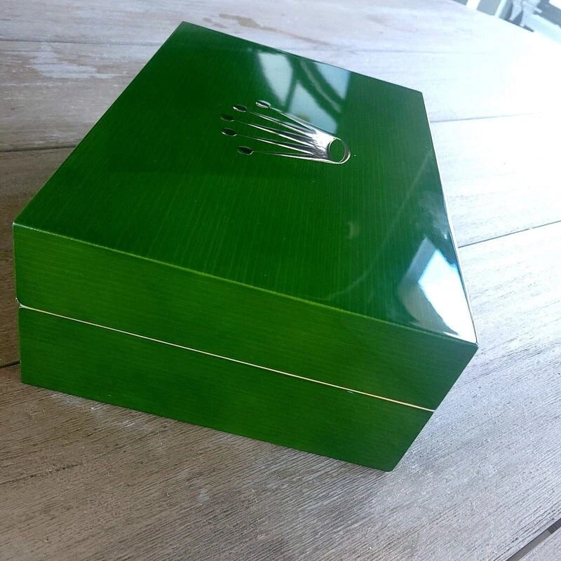 ROLEX WATCH BOX CASE STORAGE MULTI 10 WATCH GREEN DISPLAY