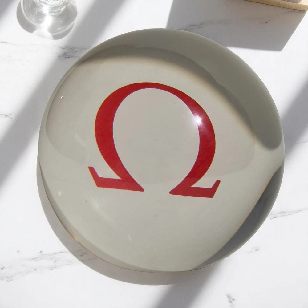 OMEGA RED EMBLEM CRYSTAL SPHERE DISPLAY – BOUTIQUE COLLECTION