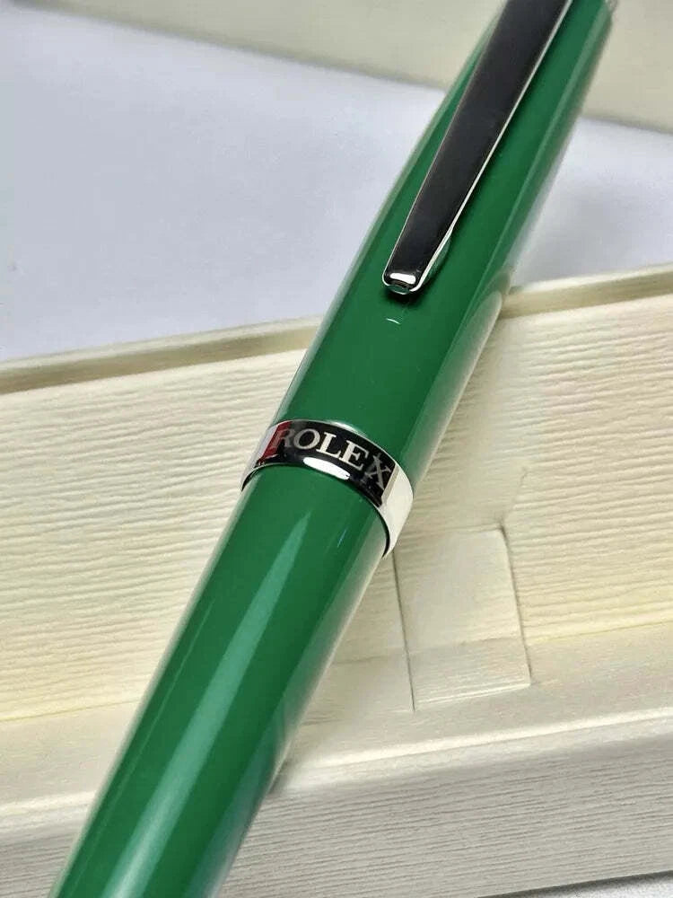 ROLEX GREEN EMERALD TWIST BALLPOINT PEN FOR VIP GIFT