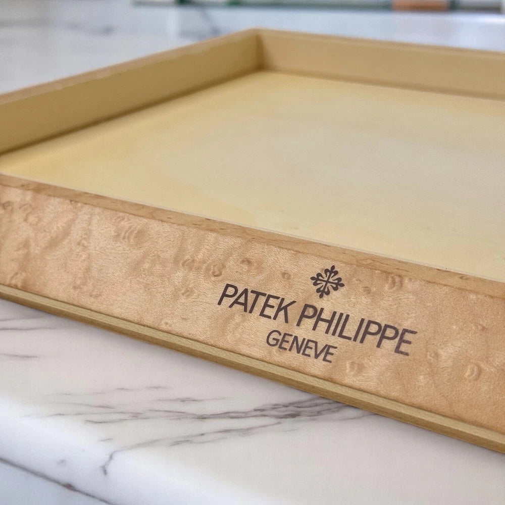 PATEK PHILIPPE MAPLE WOOD SHOWCASE PRESENTATION TRAY