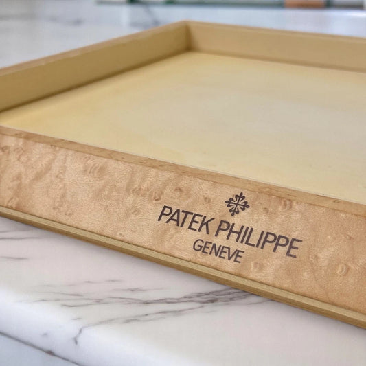 PATEK PHILIPPE MAPLE WOOD SHOWCASE PRESENTATION TRAY
