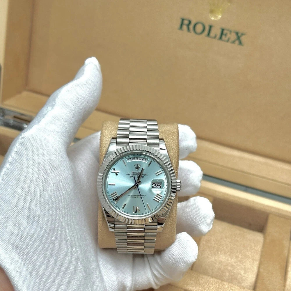 ROLEX GREEN LACQUER 10 MULTI WATCH BOX WOOD STORAGE CASE DATEJUST DAYDATE OYSTER