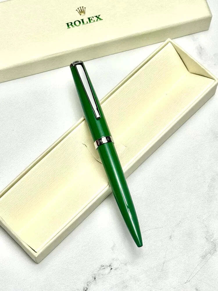 ROLEX GREEN EMERALD TWIST BALLPOINT PEN FOR VIP GIFT