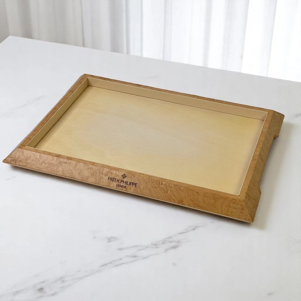 PATEK PHILIPPE MAPLE WOOD SHOWCASE PRESENTATION TRAY
