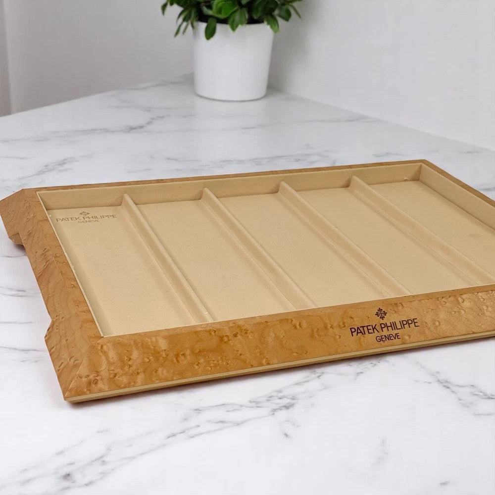 PATEK PHILIPPE MAPLE WOOD SHOWCASE PRESENTATION TRAY
