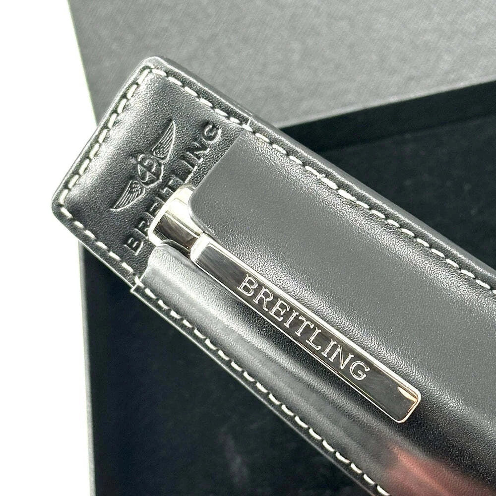 BREITLING LUXURY ROLLERBALL PEN WITH LEATHER CASE AD VIP GIFT