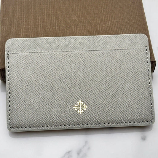 PATEK PHILIPPE CALATRAVA GREY SAFFIANO LEATHER CARDHOLDER – VIP DEALER GIFT