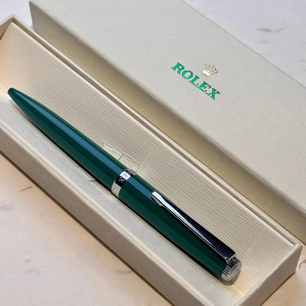ROLEX EMERALD TWIST PEN IN EMERALD FINISH | LUXURY WRITING INSTRUMENT FOR DISCER
