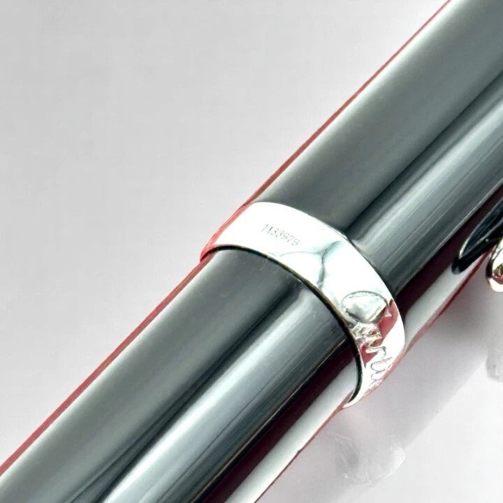 CARTIER BLACK COMPOSITE SILVER EXECUTIVE ROLLERBALL PEN RARE AD VIP GIFT