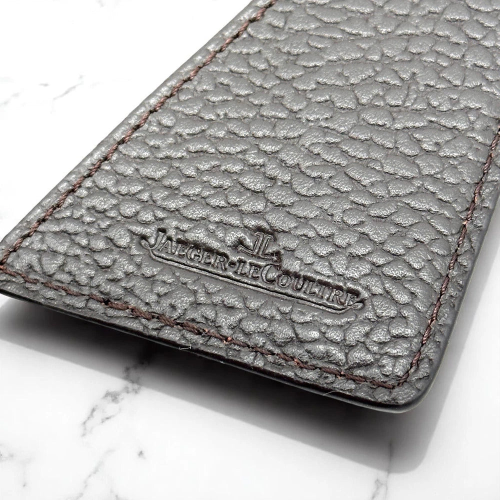 JAEGER LE-COULTRE BROWN CALFSKIN LEATHER BIFOLD CARDHOLDER WALLET AD VIP GIFT