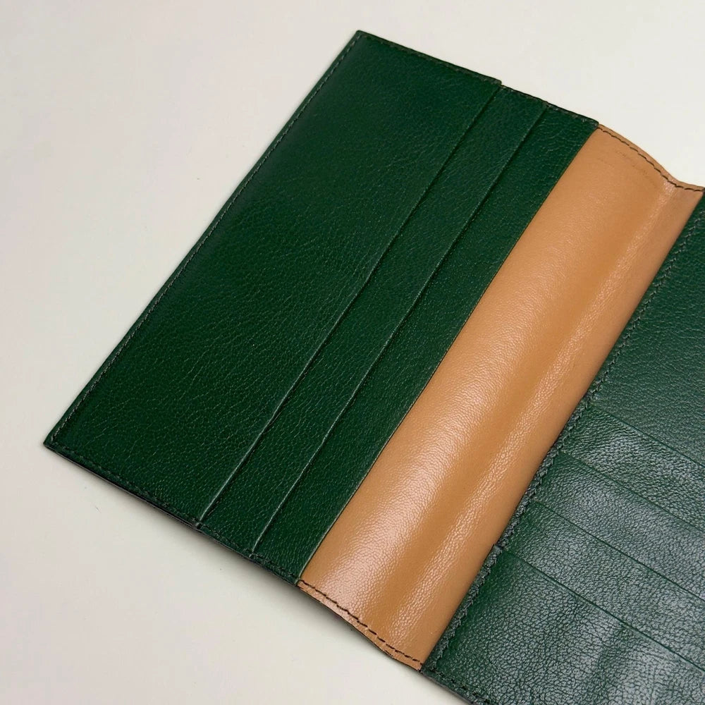ROLEX VINTAGE GREEN LEATHER PASSPORT HOLDER FOR LUXURY TRAVEL | TIMELESSLY ELEGA
