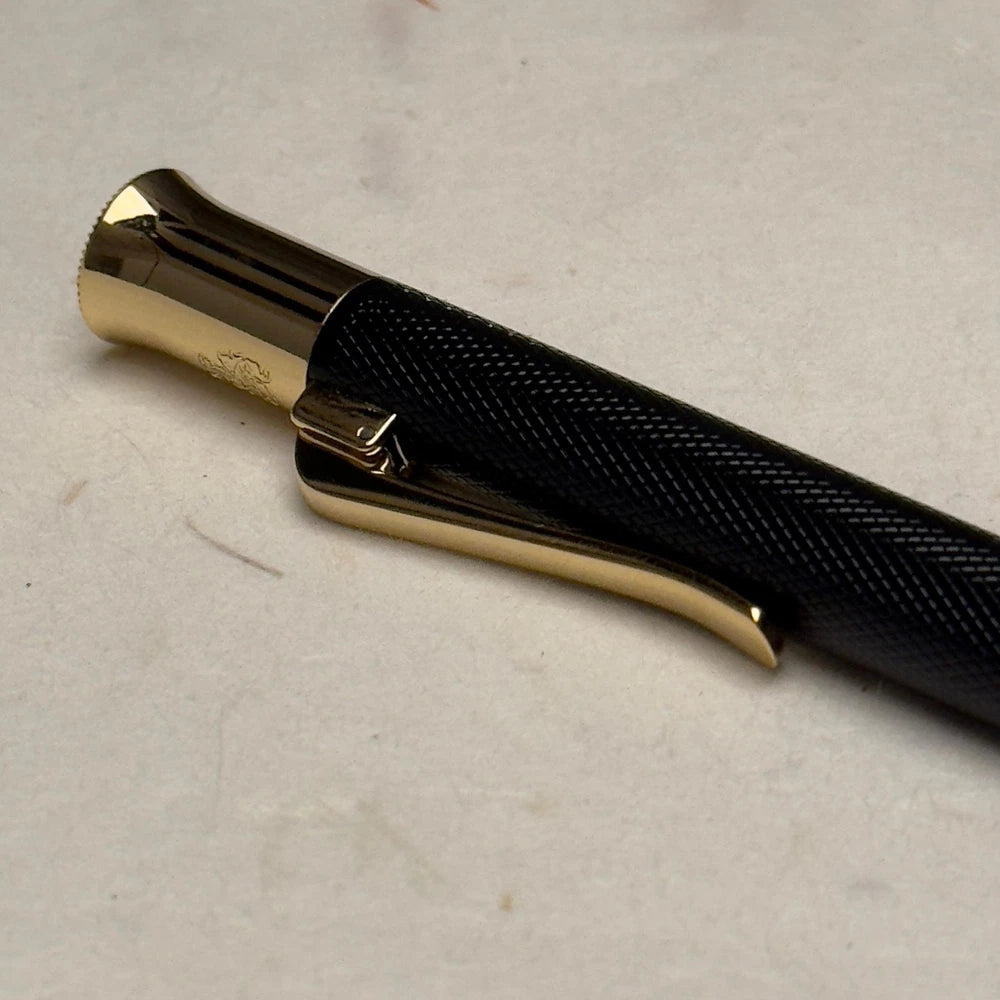 PATEK PHILIPPE BLACK BALLPOINT PEN WITH LEATHER POUCH AND BOX