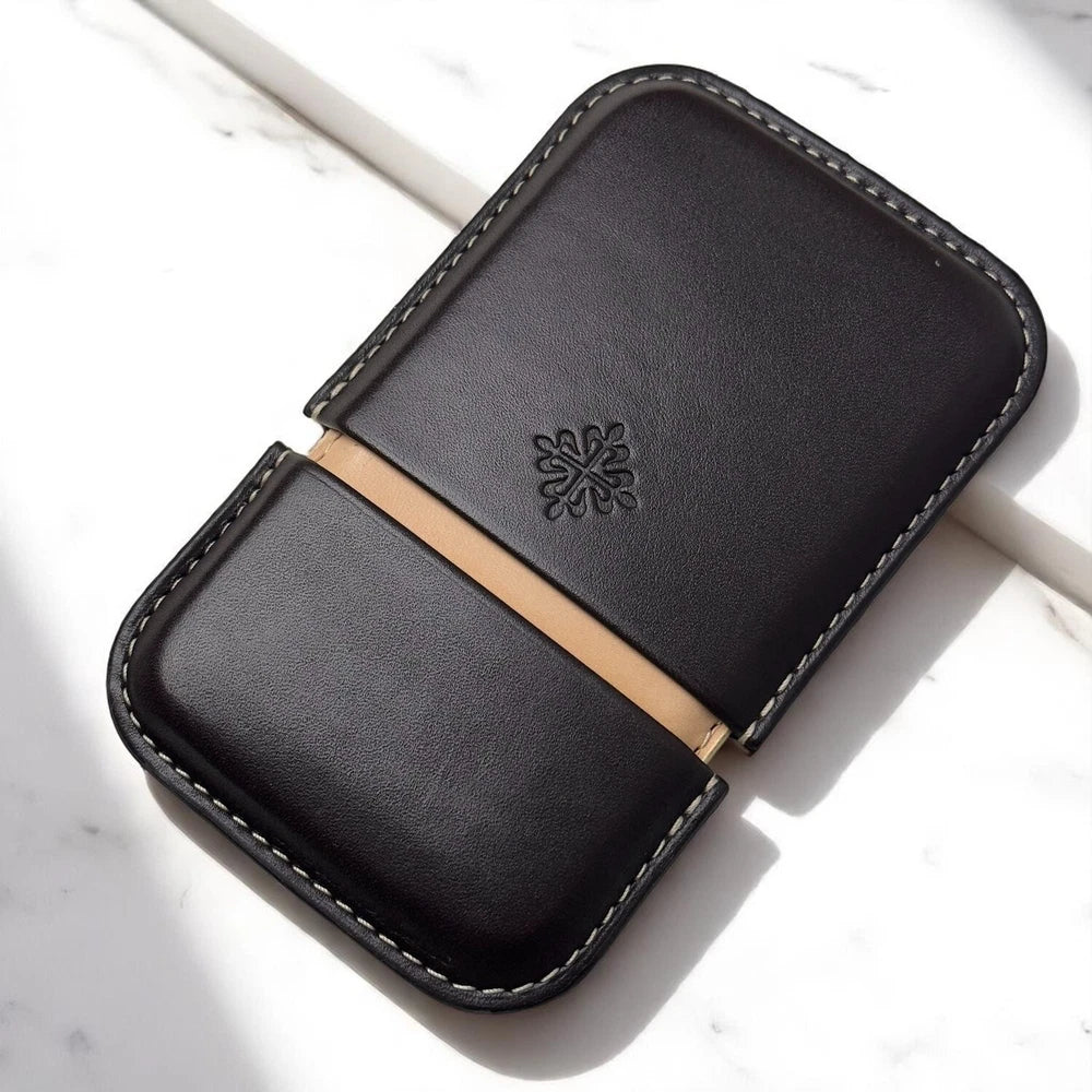 PATEK PHILIPPE CALATRAVA BROWN LEATHER CARD HOLDER –VIP GIFT – MINIMALIST LUXURY