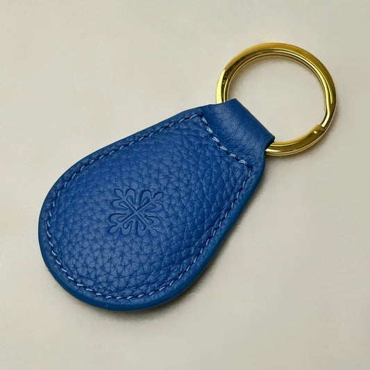 PATEK PHILIPPE AZURE BLUE LEATHER KEYRING FOR PATEK PHILIPPE WATCHES | HANDMADE
