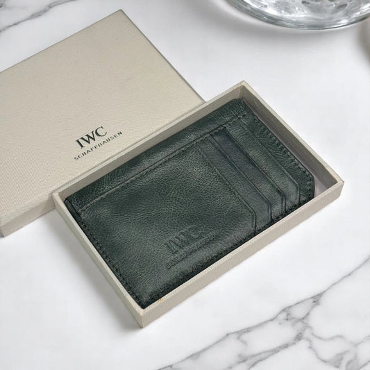 IWC VINTAGE-STYLE TEAL GREEN CARDHOLDER