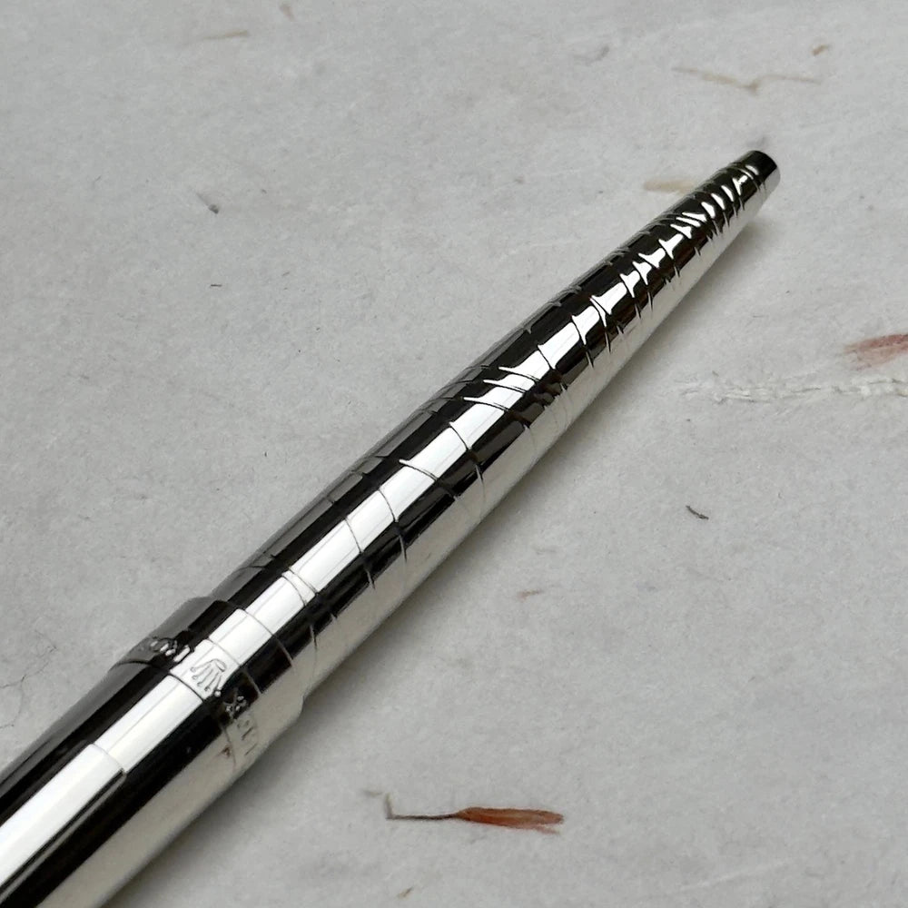 ROLEX PLATINUM SILVER PEN WITH WAVE RIPPLE DESIGN