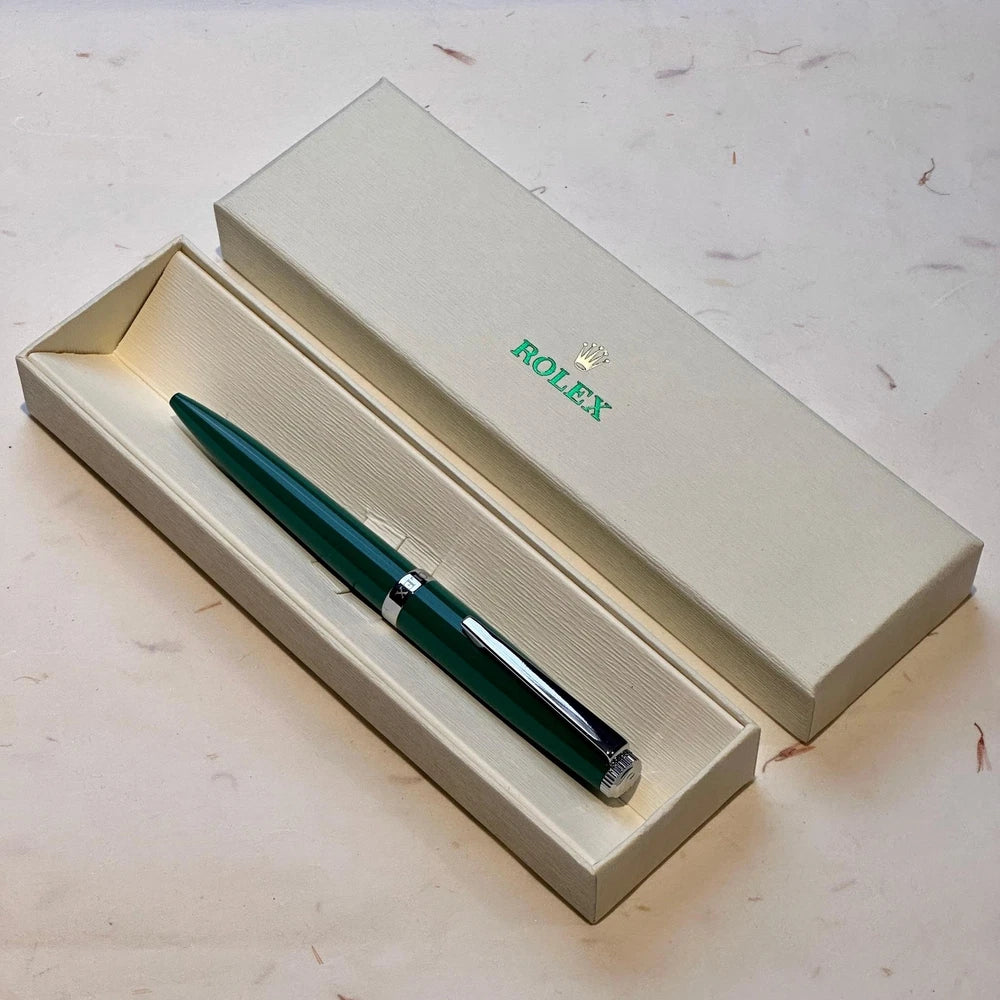 ROLEX EMERALD TWIST PEN IN EMERALD FINISH | LUXURY WRITING INSTRUMENT FOR DISCER