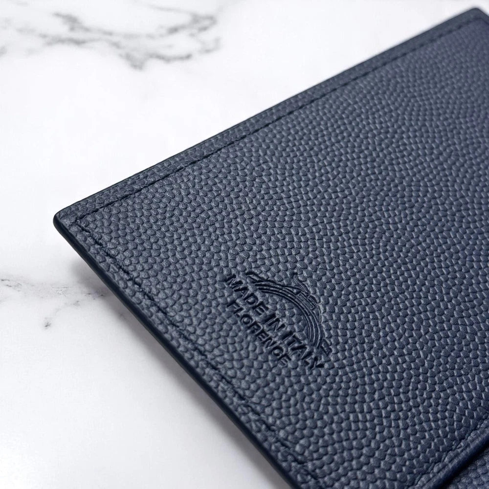 PANERAI BLUE WAVE TEXTURED LEATHER WALLET – ITALIAN CRAFTSMANSHIP – NAUTICAL-INS