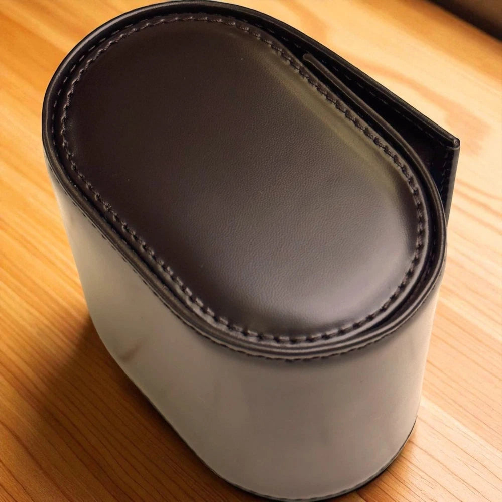 PATEK PHILIPPE GENÈVE LEATHER WATCH CASE – BLACK CALATRAVA LOGO W/ ORIGINAL BOX