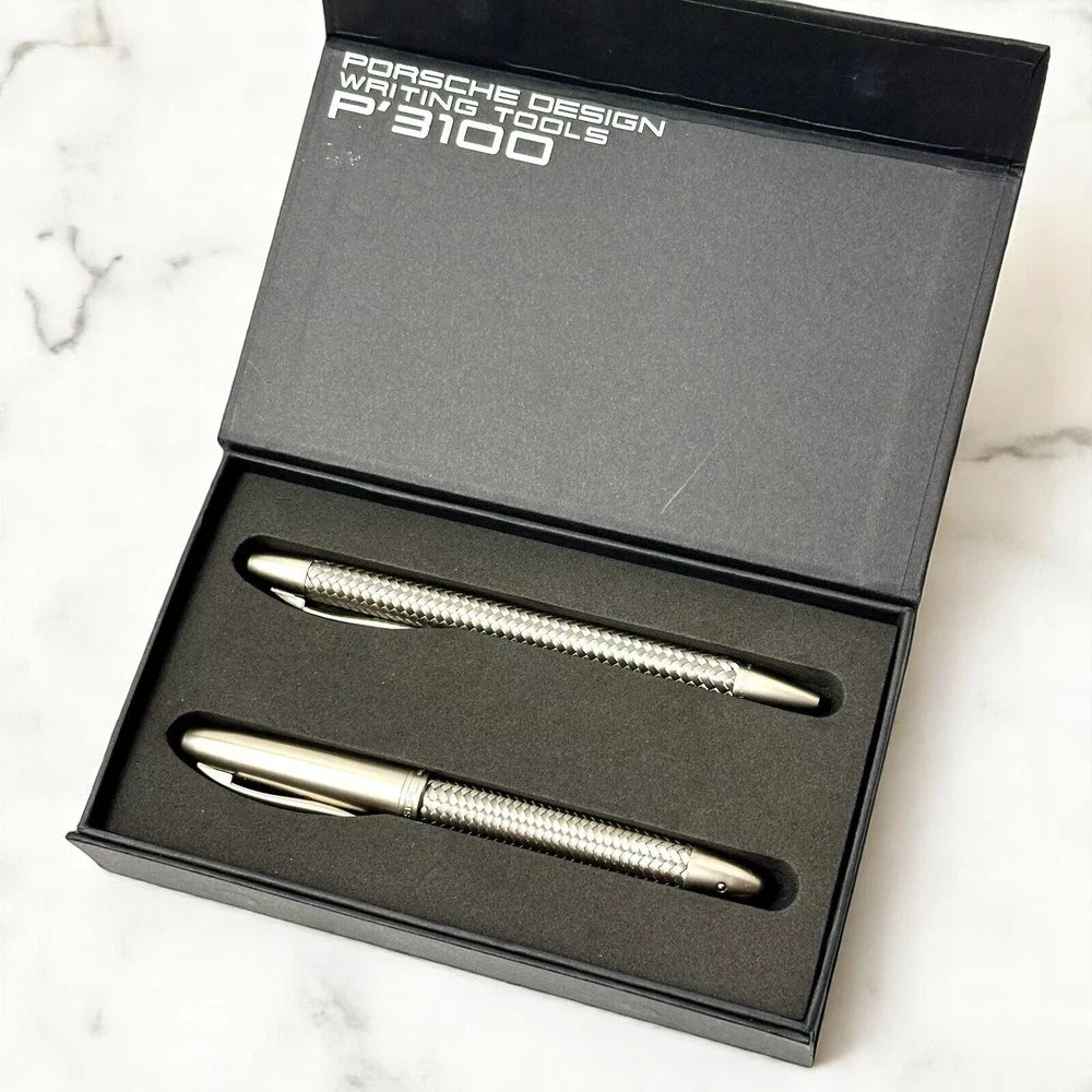 PORSCHE DESIGN P3100 COLLECTION TEC FLEX BALLPOINT | ROLLERBALL PEN SET