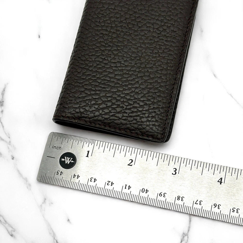 JAEGER LE-COULTRE BROWN CALFSKIN LEATHER BIFOLD CARDHOLDER WALLET AD VIP GIFT