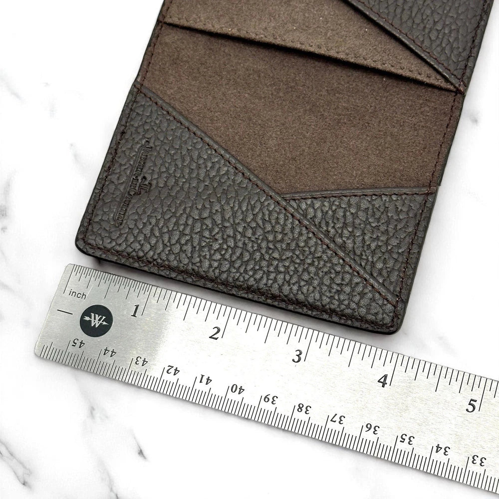 JAEGER LE-COULTRE BROWN CALFSKIN LEATHER BIFOLD CARDHOLDER WALLET AD VIP GIFT