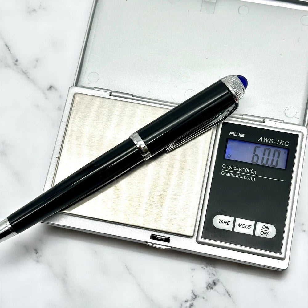 CARTIER BLACK COMPOSITE SILVER EXECUTIVE ROLLERBALL PEN RARE AD VIP GIFT