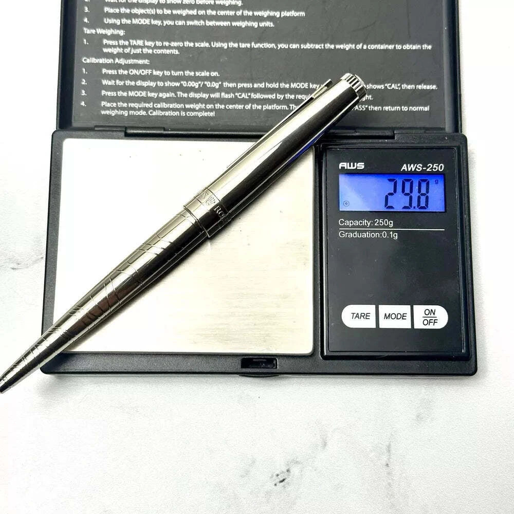 ROLEX SILVER SCRIBE PLATINUM WAVE CUT PEN FOR VIPS | LUXURY WRITING INSTRUMENT