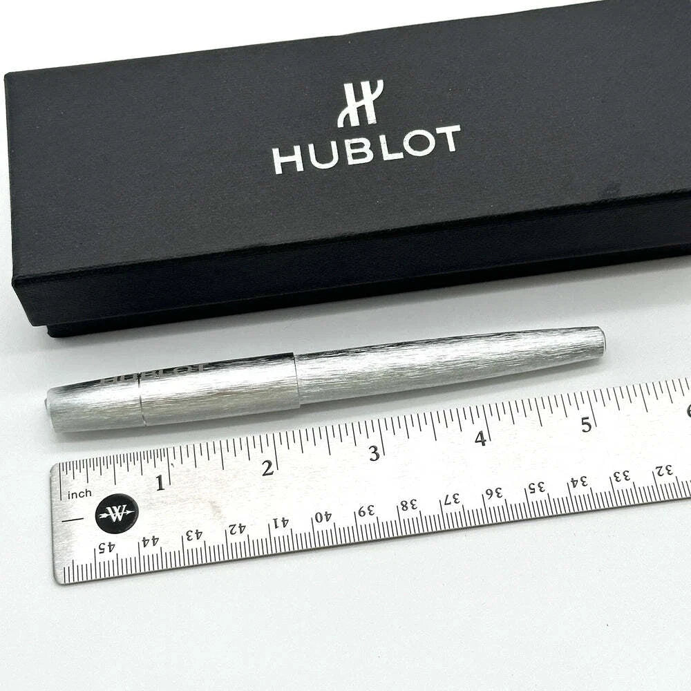 HUBLOT BRUSHED STEEL SIGNATURE ROLLERBALL PEN - AD VIP GIFT
